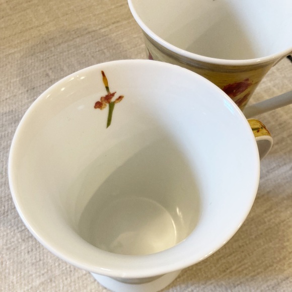 Porcelain Pimpernel Floral Mug Set from Monticello - Picture 7 of 10